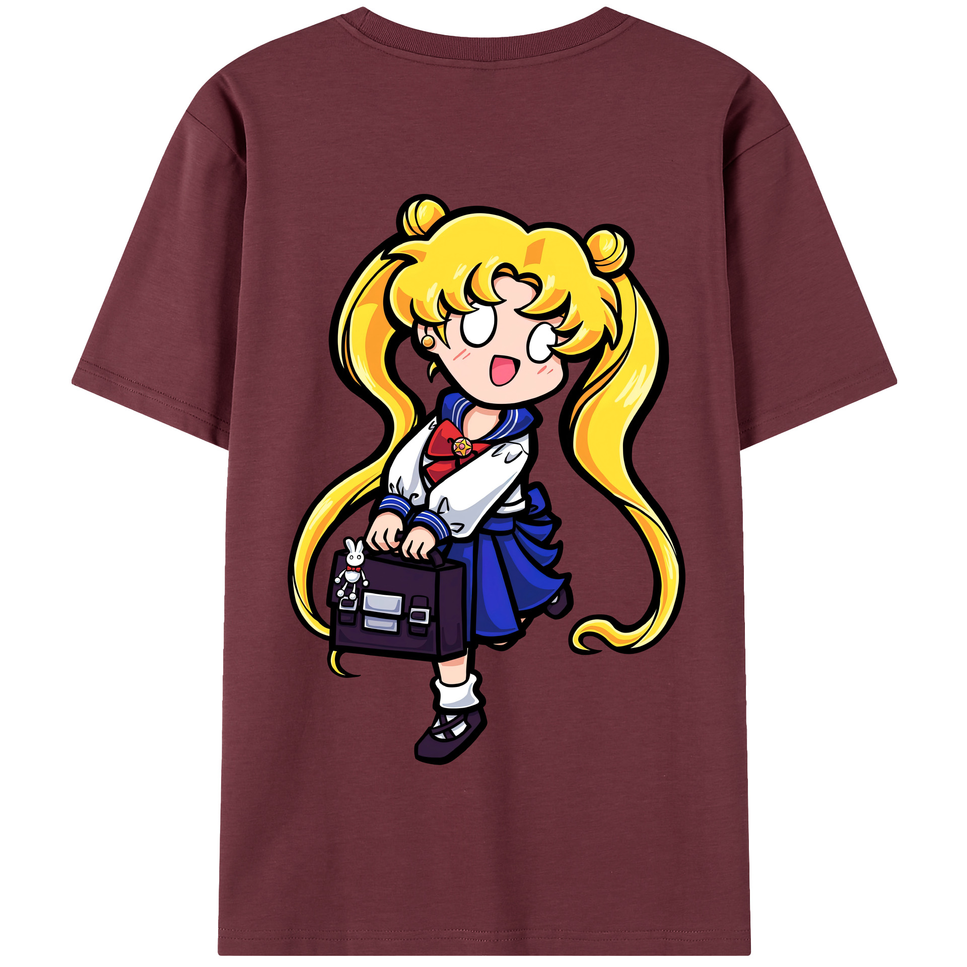 （画像用） 美少女戦士セーラームーン 愛野 美奈子 あいの みなこ Sailor Moon Aino Minako 綿100％半袖Tシャツ（背面プリント）